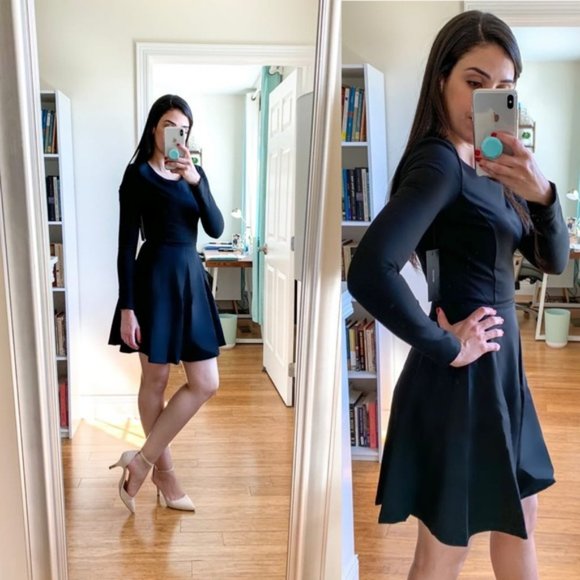 NWT Lulus Forever Chic Black Long Sleeve Dress size S - Picture 4 of 9